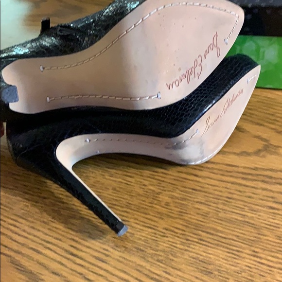 Sam Edelman Black Boa Print Booties - Picture 6 of 7